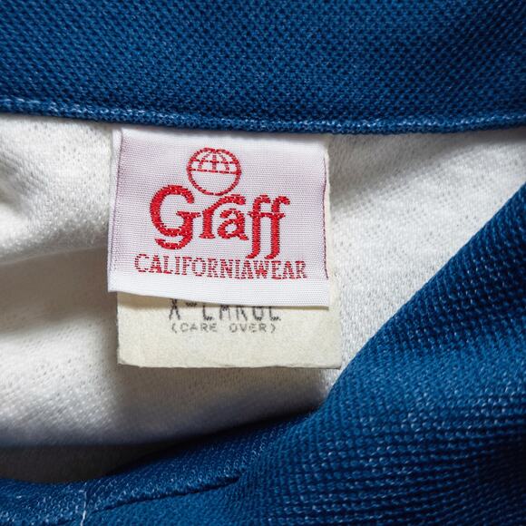 Graff Californiawear Colorblock Polo Red White Blue XL Nautical Preppy - Picture 8 of 8